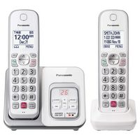 Panasonic - KX-TGD832W DECT 6.0 Expandable Cordless Phone System with Digital Answering System - ... - Angle