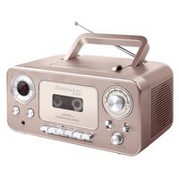 Studebaker - BT Series Portable Bluetooth CD Player with AM/FM Stereo - Rose Gold - Angle