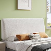 Pinmoco - King Size Adjustable Ergonomic Upholstered Foam Headboard - White - White - Angle