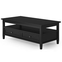 Simpli Home - Warm Shaker Coffee Table - Black - Angle