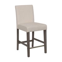 CorLiving - Laura Fabric Counter Height Barstool - Beige - Angle