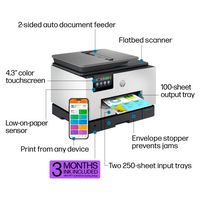 HP - OfficeJet Pro 9135e Wireless All-In-One Inkjet Printer with 3 months of Instant Ink Included... - Angle