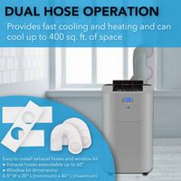 Whynter - Elite 400 Sq. Ft. Portable Air Conditioner and Heater - White - Angle