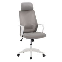 CorLiving - Workspace Mesh Back Office Chair - Grey and White - Angle