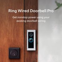Ring - Wired Doorbell Pro Smart WiFi Video Doorbell - Satin Nickel - Angle
