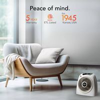 Vornado - AVH10 1500 Watt Indoor Electric Fan Forced Space Heater with Auto Climate Control - White - Angle