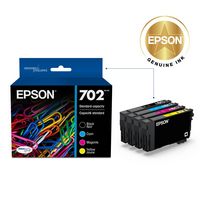 Epson - 702 4-Pack Standard Capacity Ink Cartridges - Black/Cyan/Magenta/Yellow - Angle