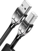 AudioQuest - 10' USB A-to-USB B Cable - Black/Gray - Angle