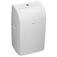 LG - 450 Sq. Ft. 10,200 BTU DOE Smart Portable Air Conditioner - White - Angle