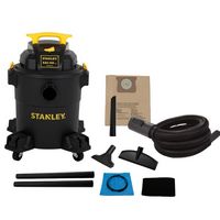 Stanley - 6 Gallon wet/dry vacuum - black - Angle