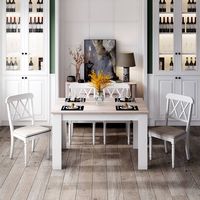 Costway Dining Table 47 Inch Kitchen Dining Table Rectangular for Small Space - Light Gray - Angle
