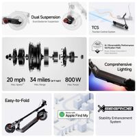 Segway - E3 Pro Electric Scooter with 20 mph Max Speed and 34 miles Max Range, Dual Suspension - ... - Angle