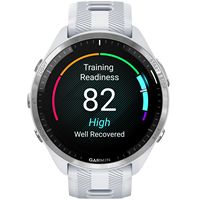 Garmin - Forerunner 965 GPS Smartwatch 47 mm Fiber-reinforced polymer - Titanium/Whitestone - (2023) - Angle