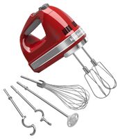 KitchenAid - KHM926ER 9-Speed Hand Mixer - Empire Red - Angle