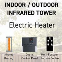 Lifesmart - Outdoor Infrared Tower Heater - Black - Angle