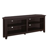 Walker Edison - Corner Open Shelf TV Stand for Most Flat-Panel TV's up to 60