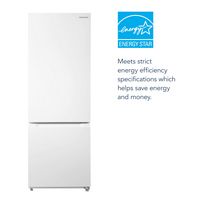 Insignia™ - 11.5 Cu. Ft. Bottom Mount Refrigerator with ENERGY STAR Certification - White - Angle
