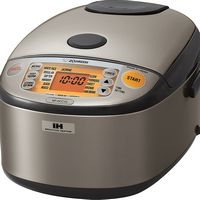Zojirushi - 5.5 Cup Induction Heating Rice Cooker - Stainless Steel Gray - Angle