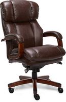 La-Z-Boy - Big & Tall Bonded Leather Executive Chair - Biscuit Brown - Angle