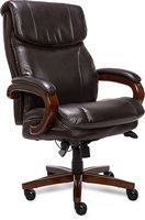La-Z-Boy - Big & Tall Air Bonded Leather Executive Chair - Vino Brown - Angle