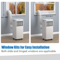 Costway 5000 BTU Portable Air Conditioner Cools up to 230 sq.ft 3-in-1 Air Cooler w/Dehumidifier ... - Angle