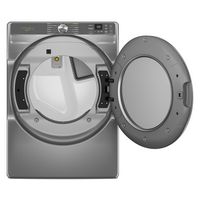 Whirlpool - 7.4 Cu. Ft. Stackable Smart Electric Dryer with Steam and Wrinkle Shield Option - Silver - Angle