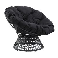 OSP Home Furnishings - Papasan Chair - Black - Angle