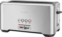 Breville - the 'A Bit More 4-Slice Long-Slot Toaster - Stainless Steel - Angle