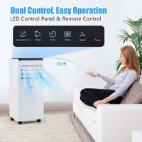 Costway 6500 BTU(10000 BTU ASHRAE) Portable Air Conditioner Cools up to 350 Sq.Ft with Fan & Dehu... - Angle