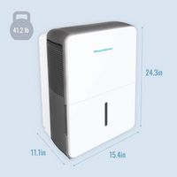Keystone - 50-pint 4500 Sq. Ft. Dehumidifier with Built-In Pump - White - Angle