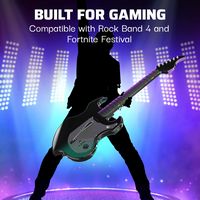 PDP - RIFFMASTER Wireless Guitar Controller For Xbox Series X|S, Xbox One & Windows 10/11 PC - Black - Angle
