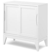 Simpli Home - Harper Low Storage Cabinet - White - Angle