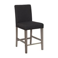 CorLiving - Laura Fabric Counter Height Barstool - Dark Grey - Angle