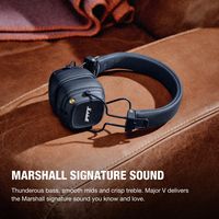Marshall - Major V Wireless On-Ear Bluetooth Headphones with Lightweight Foldable Design and Micr... - Angle
