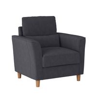 CorLiving - Georgia Upholstered Accent Chair - Dark Grey - Angle