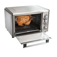 Hamilton Beach - Countertop convection oven with rotisserie - Stainless Steel - Angle