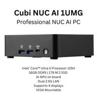MSI - Cubi NUC AI 1UMG Mini Desktop - Intel Core Ultra 5-125H - 16GB Memory - Intel Arc Graphics ... - Angle