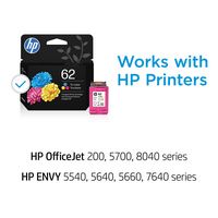 HP - 62 Standard Capacity Ink Cartridge - Tri-color - Angle