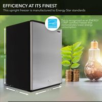 Whynter - 3.0 cu. ft. Energy Star Upright Freezer with Lock - Stainless Steel - Silver - Angle