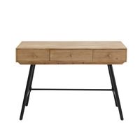 Linon Home Décor - Conners Contemporary 3-Drawer Desk - Natural - Angle