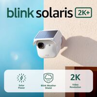 Blink - Solaris 2K+ — Solar-powered wireless smart security camera, runs in as little as 45 minut... - Angle
