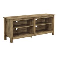 Walker Edison - Modern Wood Open Storage TV Stand for Most TVs up to 65