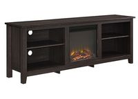 Walker Edison - Open Storage Fireplace TV Stand for Most TVs Up to 85