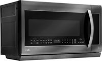 LG - 2.2 Cu. Ft. ExtendaVent 2.0 Over-the-Range Microwave with Sensor Cooking - Black Stainless S... - Angle