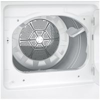 GE - 7.2 Cu. Ft. 4-Cycle Electric Dryer - White on White with Silver - Angle