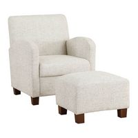 OSP Home Furnishings - Aiden Chair & Ottoman - Quartz - Angle