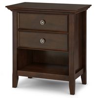 Simpli Home - Amherst Bedside Table - Russet Brown - Angle