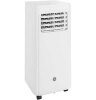 GE - 250 Sq. Ft. 6,000 BTU Portable Air Conditioner with Auto Evaporation Technology - White - Angle