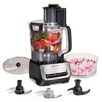 Hamilton Beach - Stack and Snap 14 Cup Duo Food Processor - Black - Angle