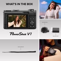 Canon - PowerShot V1 4K Video 24.2-Megapixel Digital Camera - Black - Angle